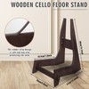DMREFIT Cello Stand, Wooden Cello Stand with Bow Holder,Detachable full-size