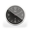 Mebus Radio Controlled Wall Clock 26cm Silent Clear Design Silver