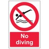 V Safety No Diving - Portrait 200 x 300mm -
