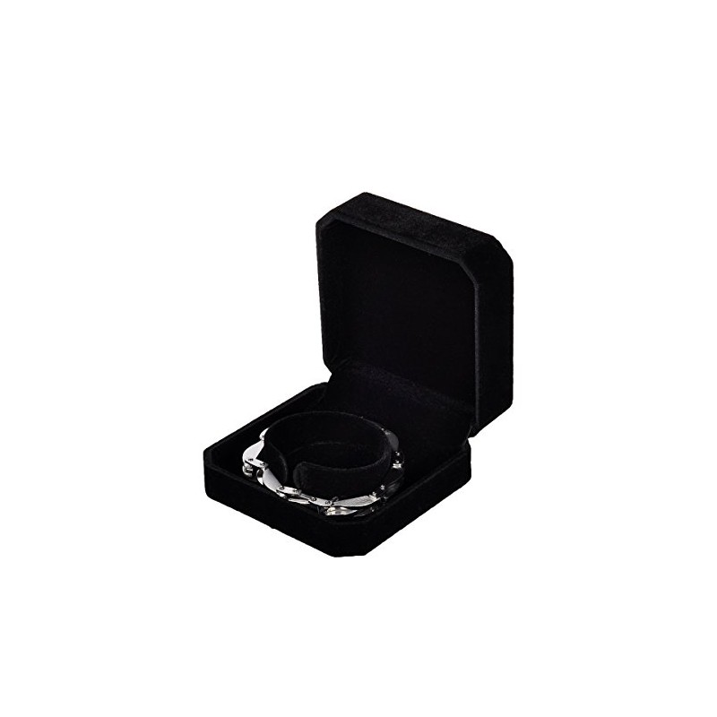 HOUSWEETY Classic Velvet Bracelet Presentation Gift Box Jewellery Case