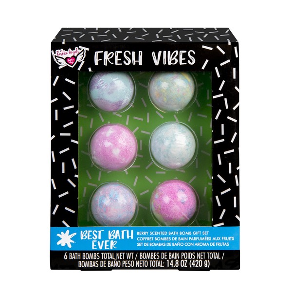 Fresh Vibes Bath Bomb Gift Set - Round (Berry)