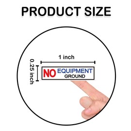 120 Pcs NO Equipment Ground Small Sticker Decals for Outlet 0.3 X 1 Inch - GFCI AFCI Protected Outlet Receptacle Plates Label Ground Fault Circuit Interrupter Decal for Outlets
