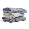 Möve Brooklyn Hand Towels Herringbone Nature/Deep Sea 042 Hand Towel