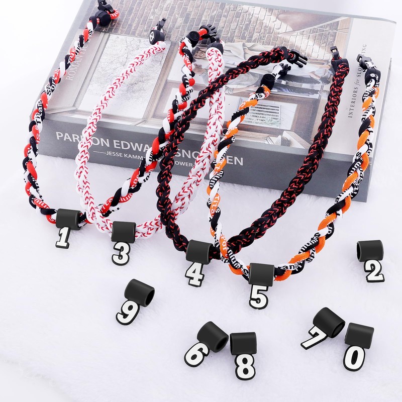 Silicone Charms 0-9 For Tornado Baseball Necklace, Jersey Number0-9 for