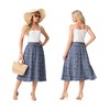 GRECERELLE Women's Summer Midi Long Midi Skirt A-line Flowy with