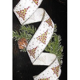 Reliant 5 yds. CHRISTMAS TREE HOLIDAYS 1.5" WIRED RIBBON / WREATH LANTERN GARLAND