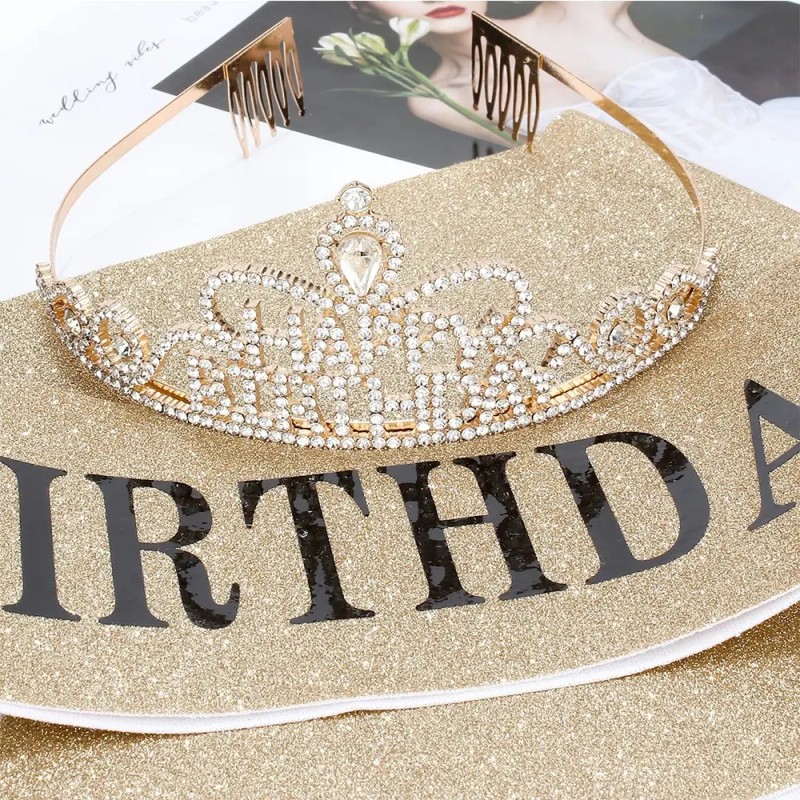 Coronas Y Faja De Feliz Cumpleaños Regalos De Cumpleaños