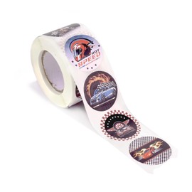 500pcs Racing Stickers, 1.5in Auto Automotive Stickers for Kids Cool Sport Race Car Decal Roll Party Favors for Laptops Bottles Helmets Skateboards and Phone Cases Motocross Moto Motorcycle Decor