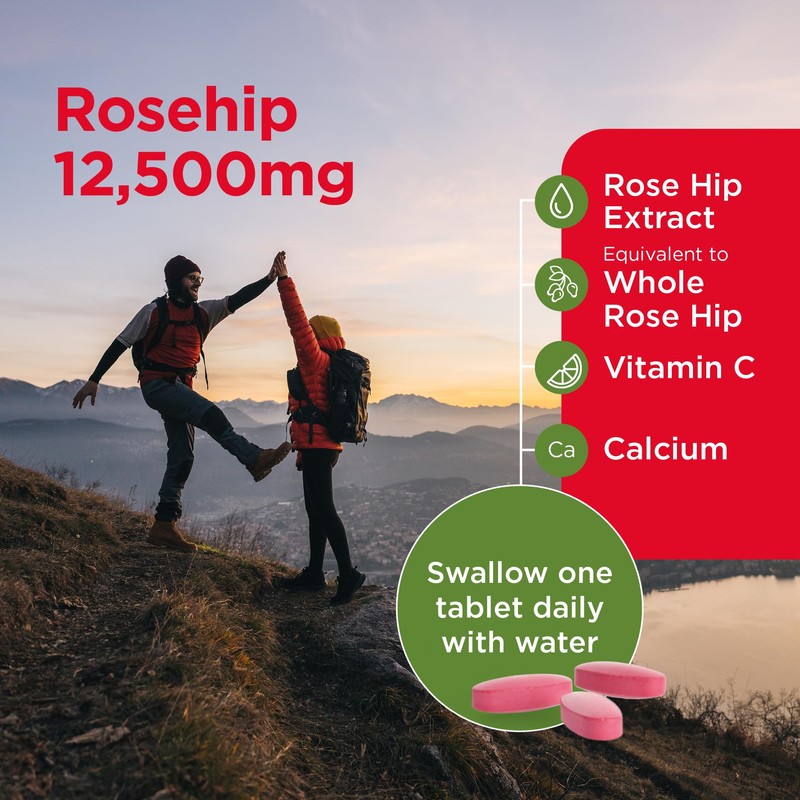 Healthspan Rose Hip 12,500mg (90 Tablets) | Supports Joint &