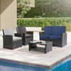 RACLVAY Outdoor Deep Seat Cushions Set, Waterproof & Fade Resistant