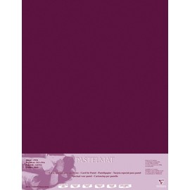Clairefontaine - Ref 96163C - Pastelmat Card Sheets (Pack of 5 Sheets) - 360gsm Card - 70 x 100cm - Burgundy Colour - Specially Formulated for Use with Pastels