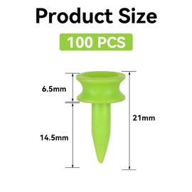 HLMYER 100 Count Small Golf Tees Plastic,Visible Bright Colors Green Tees Golf,21mm Castle Golf Tees,Reusable Castle Tees,Durable Plastic Golf Tees,Compact Winter Golf Tees,for Golf Enthusiast Gift