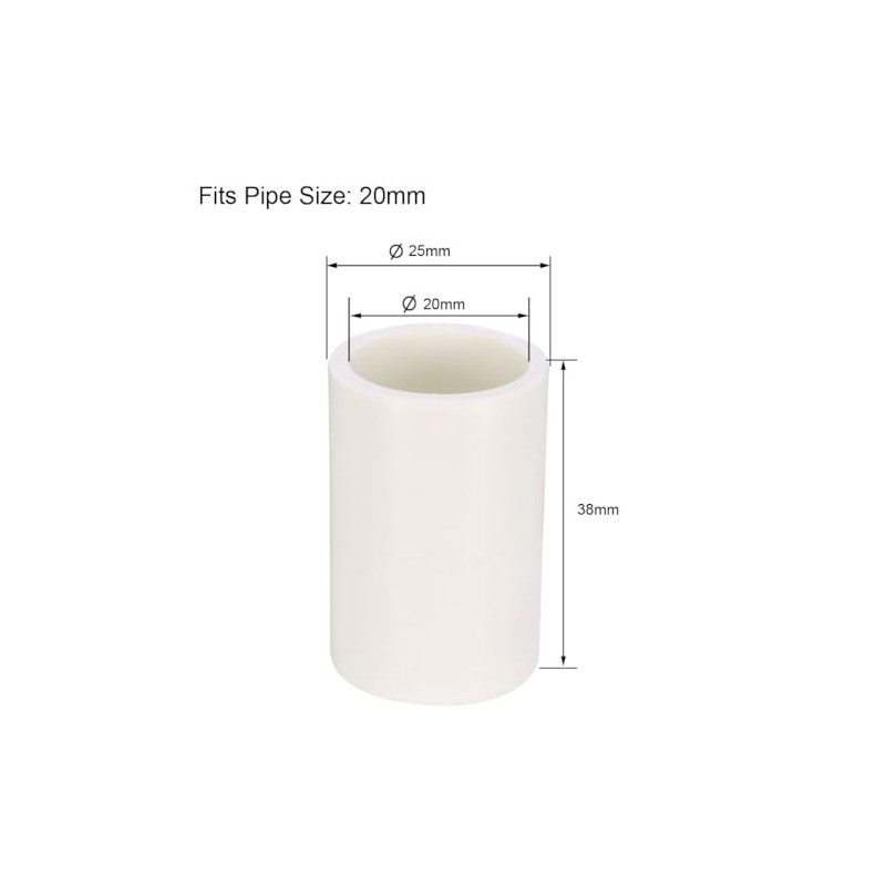 sourcing map 20mm Straight Metric PVC Pipe Fitting Coupling Adapter