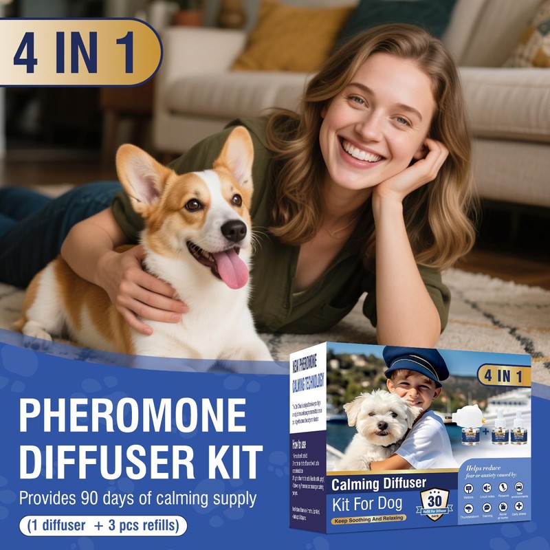 LKBHGF Dog Pheromone Calming Diffuser 4 in 1 Appeasing Pet