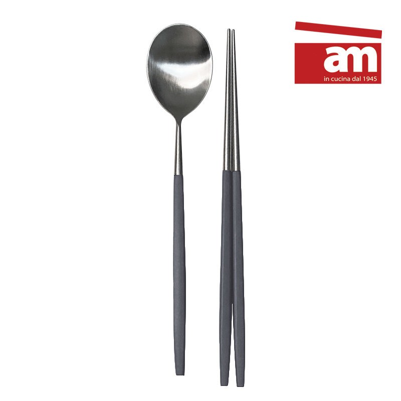 am Italian 4-person cutlery set square solid all-in-one 4P (spoon