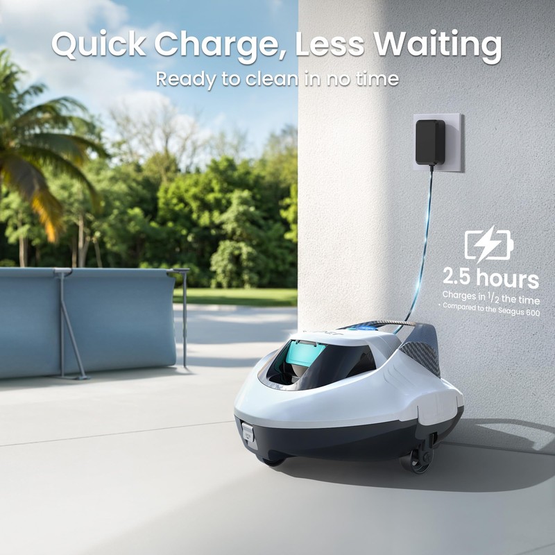 AIPER Cordless Robotic Pool Vacuum, Self-Parking Technology, Portable, Ideal for