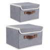 2Pack Storage Bins Boxes with Lids 10" x 8" x