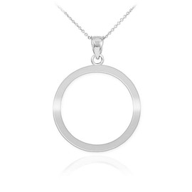925 Sterling Silver High Polish Circle of Life Pendant Karma Necklace, 22"