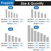 Eoppen 220Pcs 304 Stainless Steel Dowel Pin - 22 Sizes