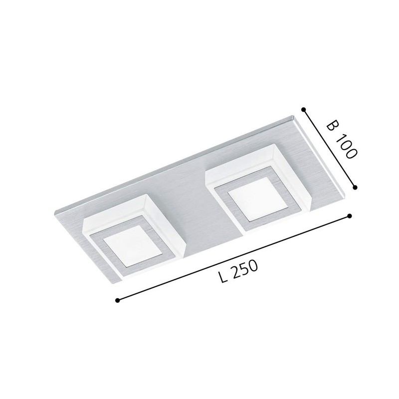Eglo Ceiling Light, Integriert, Silver