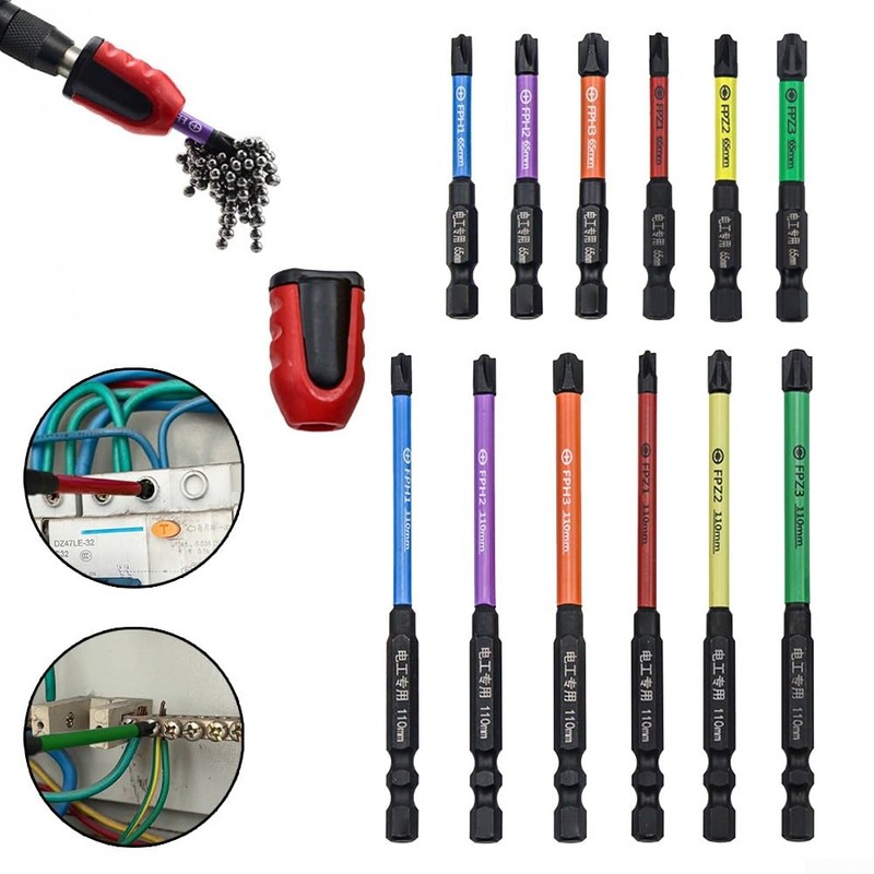 Magnetic Screwdriver Bit Sets Electrician Special Cross Screwdriver for Socket