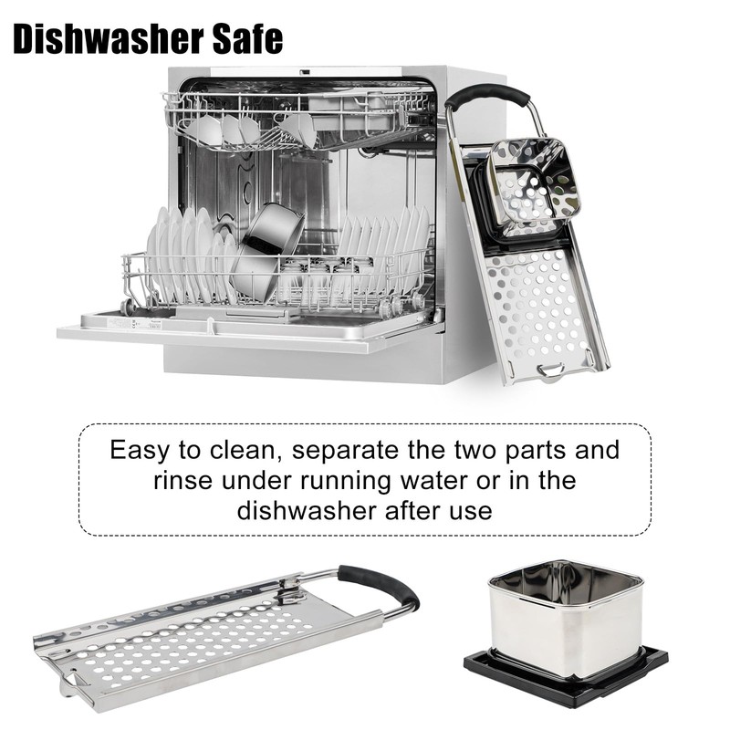 Premium Grade Stainless Steel Spaetzle Maker with Comfort Grip Handle,