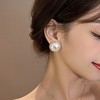 TseenYi Round Pearl Studs Earrings Big Pearl Earrings