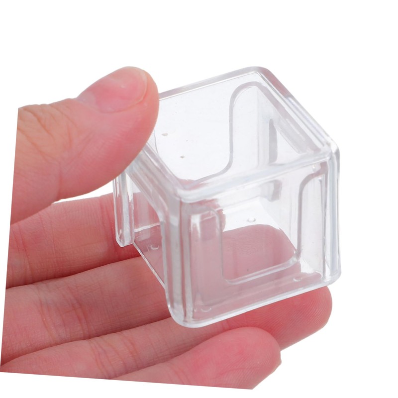 Outanaya 3pcs Clear Acrylic Pool Chalk Box Sealed Billiard Chalk