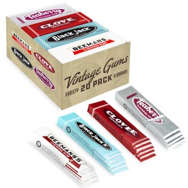 Gerrit's 20 Count Variety Gum Pack - Clove, Beeman's, Teaberry, & Black Jack Nostalgic Chewing Gum Bulk Pack, Old-Fashioned Candy, 4 Flavors, Old School Candy