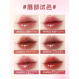 JMCY 2-in-1 Lip Gloss & Matte Lipstick – Long Lasting Double Ended Lip Tint with Lip Mask, Smudge-Proof NR01