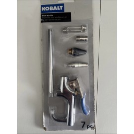 Kibalt Air Blow Gun Accessory Kit with 5 Nozzles - 7 Pieces Air Compressor Tools Kit