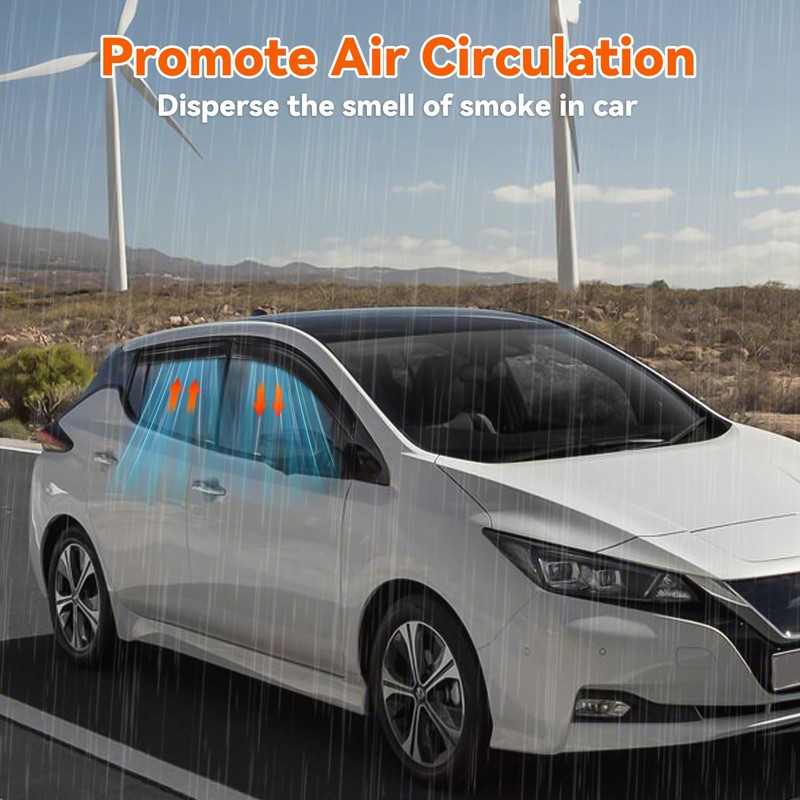 PLDDE Rain Guards Compatible with 2011-2017 Nissan Leaf, Tape-On Side