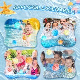 Pack of 12 Reusable Water Balloons, One Second Quick Fill Water Bomb Set, Water Toy, Pool Toy, Beach Toy for Summer