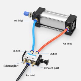 Pneumatic 1/4" PT 2 Postion Air Hand Lever Operated Valve Pneumatic Controls Air On or Off Control Mechanical Valve(4R310-08)
