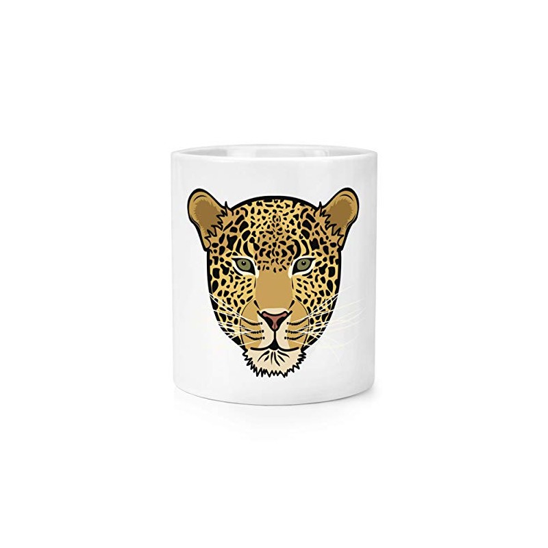 Leopard Face Makeup Brush Pencil Pot