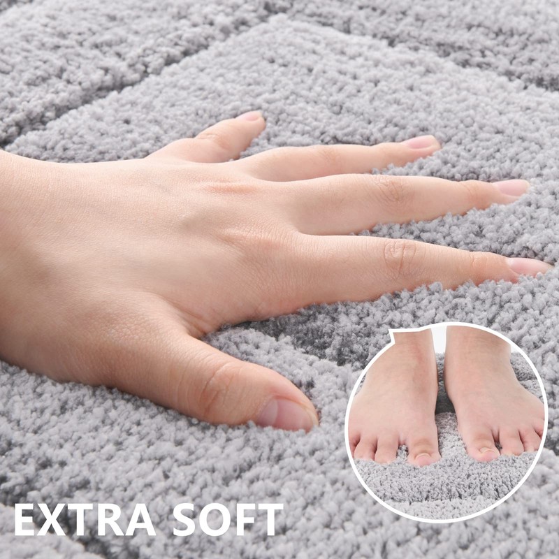 VSUSN Non-Slip Bath Mat, Soft Bath Mat, Absorbent Bathroom Rug,