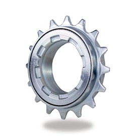TSTRAUM Single Speed Bicycle Freewheel 16/18 Teeth Flywheel, One Speed Replacement Accessories Compatible with 1/2 Inch x 1/8 Inch Bicycle Freewheel (Silver 16T)