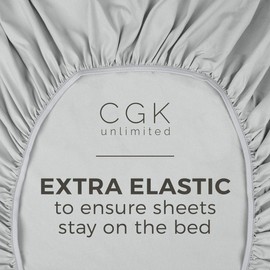 King Size Fitted Sheet - Single Fitted Sheet King - King Fitted Sheet Only - Fitted Sheet Deep Pocket - Fitted Sheet for King Mattress - Softer Than Egyptian Cotton - King - 1 Fitted Sheet Only King