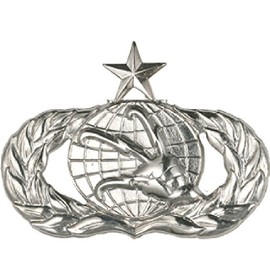 Uniform Accessories Unlimited Inc Air Force Communications Dress Brite Badges (Full Size, Senior)