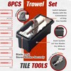 Fishark Switchable Notch Trowel Set，8 Piece Trowel Box Kit, Made