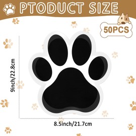 50Pcs Puppy Paw Print Party Plates Dog Themed Paper Plates for Dog Themed Birthday Party Decorations Dog Paw Prints Dinner Plates for Girl Boy Kids Birthday Pet Dog Themed Baby Shower Party Supplies