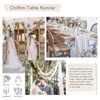 2 Pieces 27x120 Inch White Chiffon Table Runner Soft Chiffon