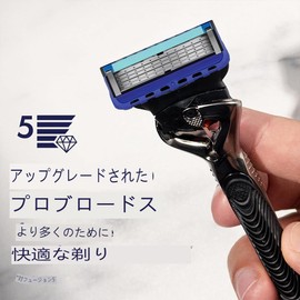 COOLHILL Gillette Replacement Blade ProGlide Electric Replacement Blade 5-Blade ProGlide Fusion Compatible (Navy Blue, 4 Pieces)