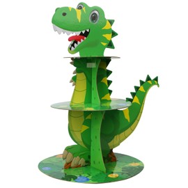 Dinosaur Cupcake Stand, Funny Dinosaur Party Cupcake Stand 3 Tier Cupcake Stand Tea Party Cute Dinosaur Cupcake Holder Stand for Tea Party Birthday Supplies Decor