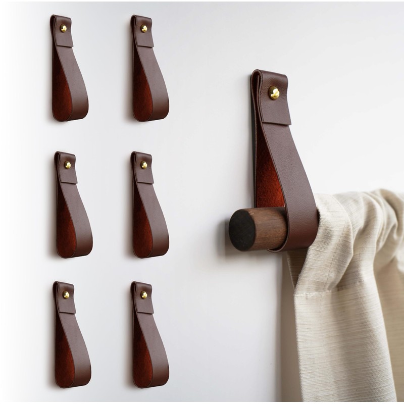 Keyaiira 6PK Genuine Leather Sustainably Sourced The Original Wall Strap