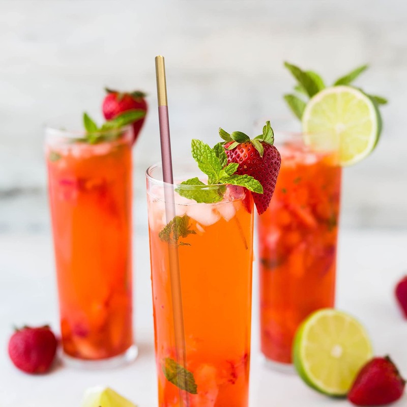 Stainless Steel Reusable Metal Straws,Extra Long Reusable Metal Straws,Metal Drinking