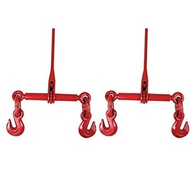 Aain EI004A2 Ratchet Load Binders, 1/2-5/8'' 2 Pack, Red