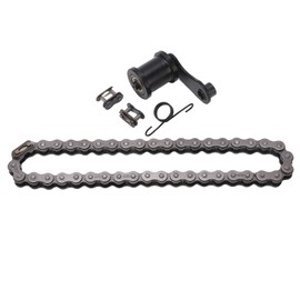 Chain Roller Tensioner 420 Chain 42L Kit Steel Alloy with Master Link for 212cc 196cc 6.5Hp Mini Bike