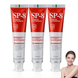 3PCS Sp-8 Probiotics Whitening Toothpaste, Fresh Breath Fresh Mint Flavor Sp-8 Toothpaste, Contiene 4 Probióticos para Blanquear Los Dientes, Elimina 