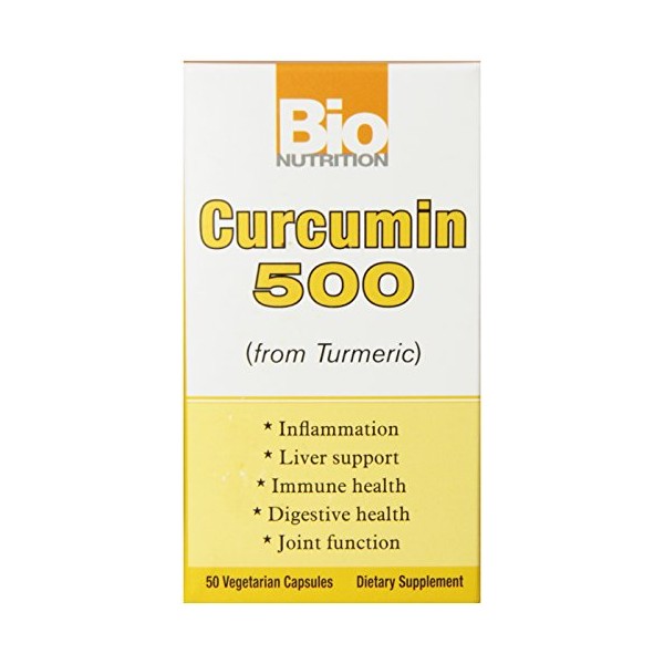 Bio Nutrition Curcummin 500 Vegi-Caps, 50 Count